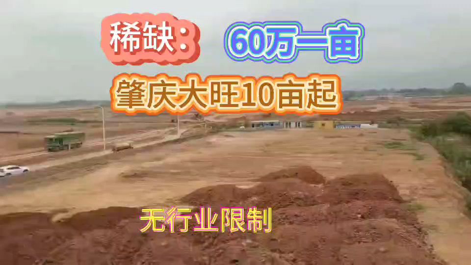 肇庆大旺地皮60万一亩10亩起售可定建报批手续齐全环评达标